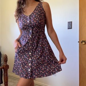 Forever 21 Floral Cut-Out Dress